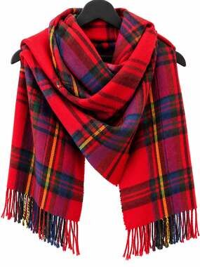 Oversized Red Tartan Plaid Blanket Scarf Heritage Preppy Winter Preppy Shawl